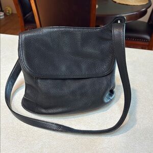 Rolfs Vintage Elegant Black Leather Shoulder Bag